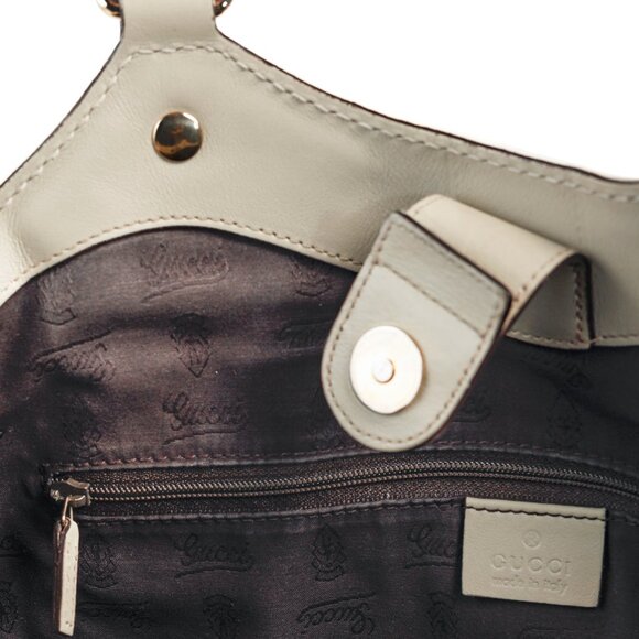 Gucci Sukey Guccissima Beige Leather Tote - Picture 11 of 12